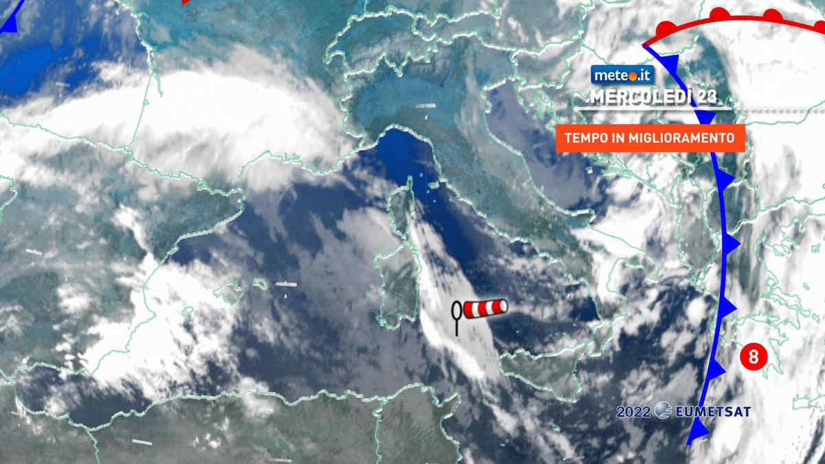 Meteo, mercoledì 23 novembre tregua dal maltempo ma durerà poco