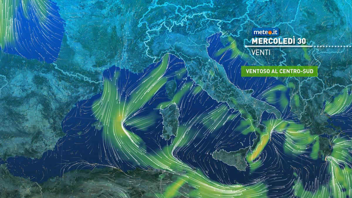 Meteo, mercoledì 30 rischio nubifragi all'estremo Sud e in Sicilia