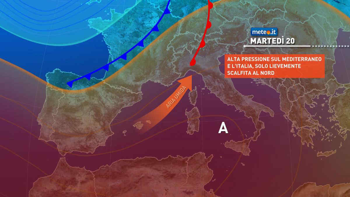 Meteo: anticiclone protagonista fino a Natale, ma oggi una perturbazione lambisce l'Italia. Ecco dove arriva la pioggia