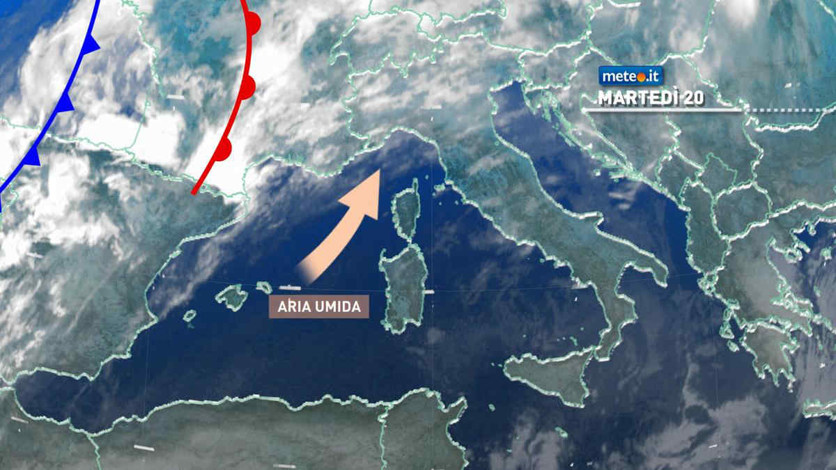 Meteo: mercoledì 21 dicembre deboli piogge. Poi alta pressione fino a Natale