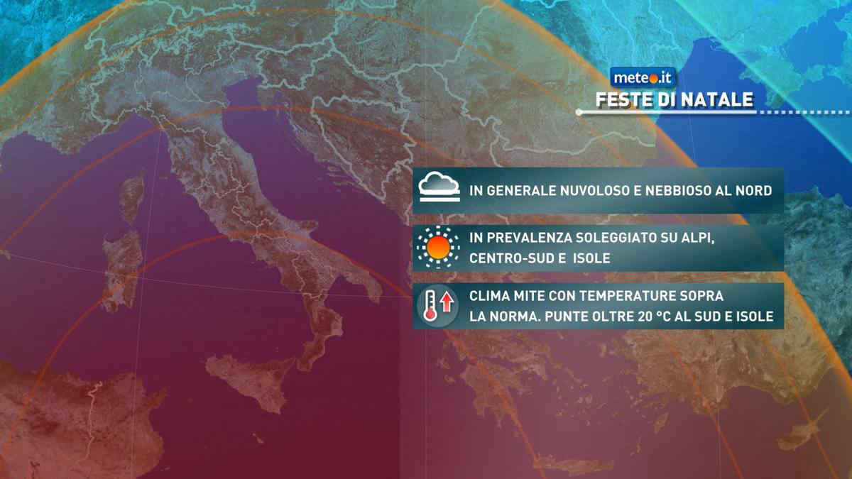 Meteo: Natale e Santo Stefano con l'Anticiclone! Temperature primaverili al Sud