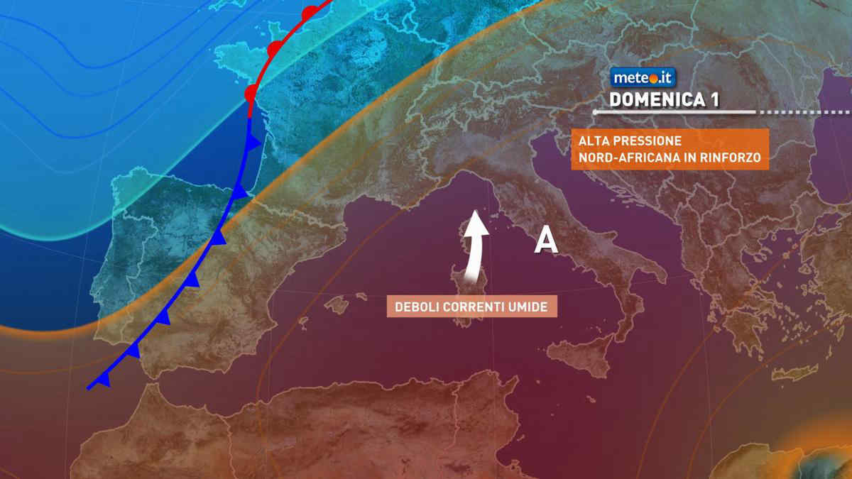 Meteo gennaio 2023 inizia sotto il segno dell'alta pressione nord-africana