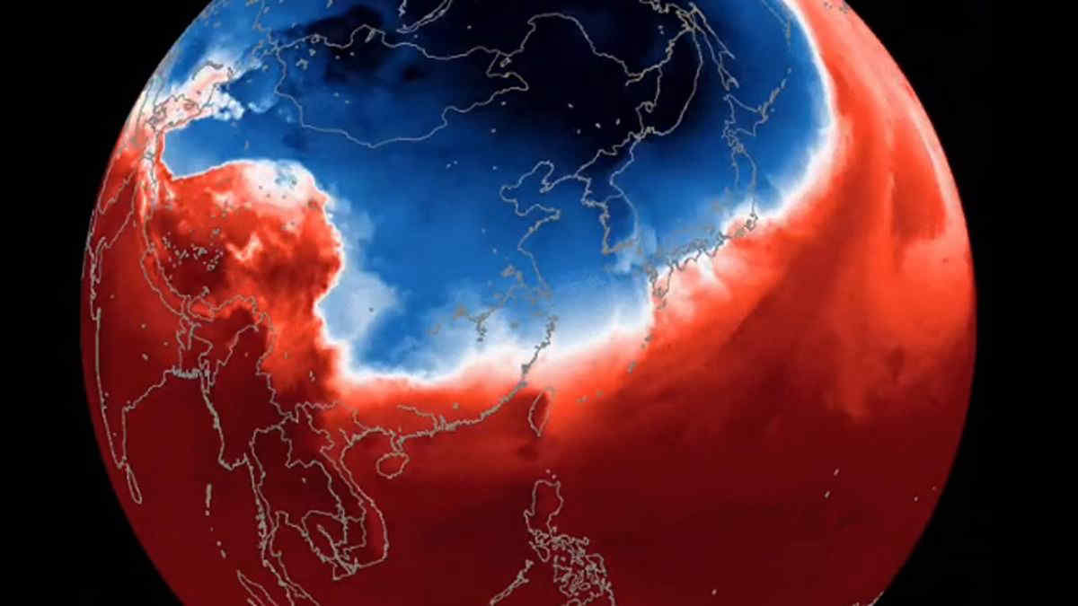 Il passaggio dal caldo record al gelo in pochi giorni mostrato dalle immagini satellitari