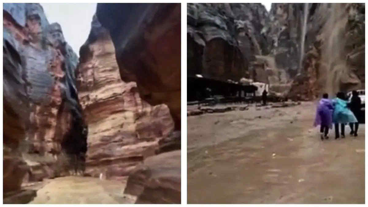 Giordania, alluvione lampo: ecco cosa è accaduto a Petra, il famosissimo sito archeologico | Video