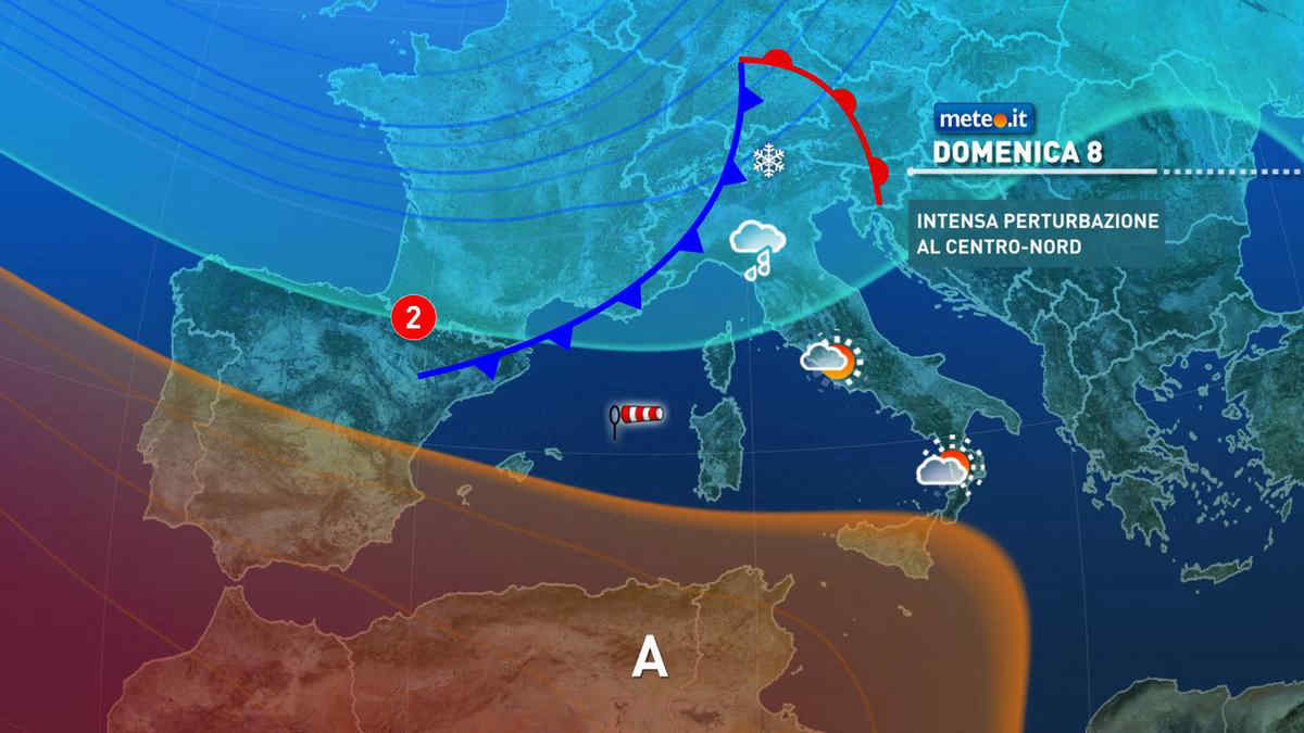 Meteo, la beffa dell'anticiclone:  da domenica 8 torna la neve sulle Alpi, insieme a freddo, vento e pioggia