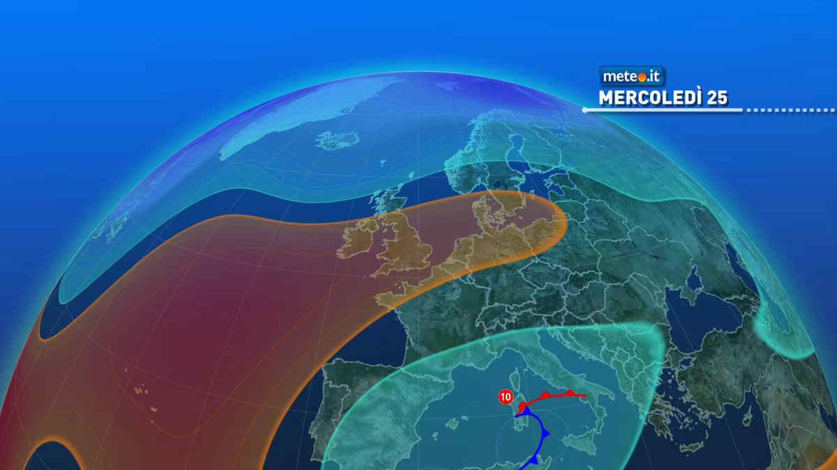 Meteo: da oggi, 25 gennaio, vortice di nuovo in azione! Piogge e neve