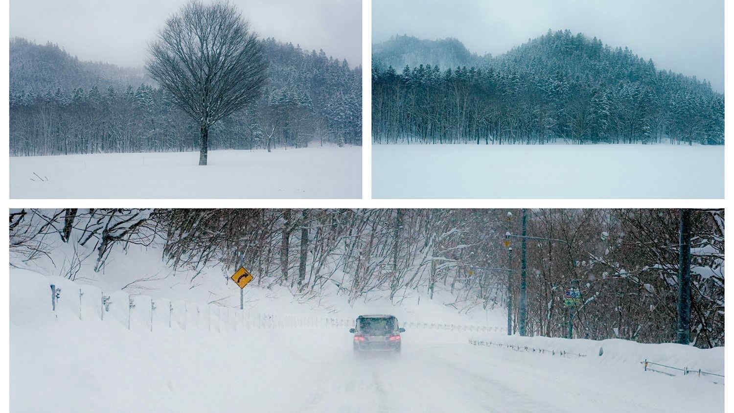 Hokkaido, Giappone: metri di neve ovunque, strade sommerse