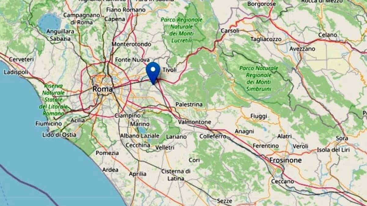 Terremoto Roma: scossa di magnitudo 3.2 nella provincia est di Roma, i dettagli