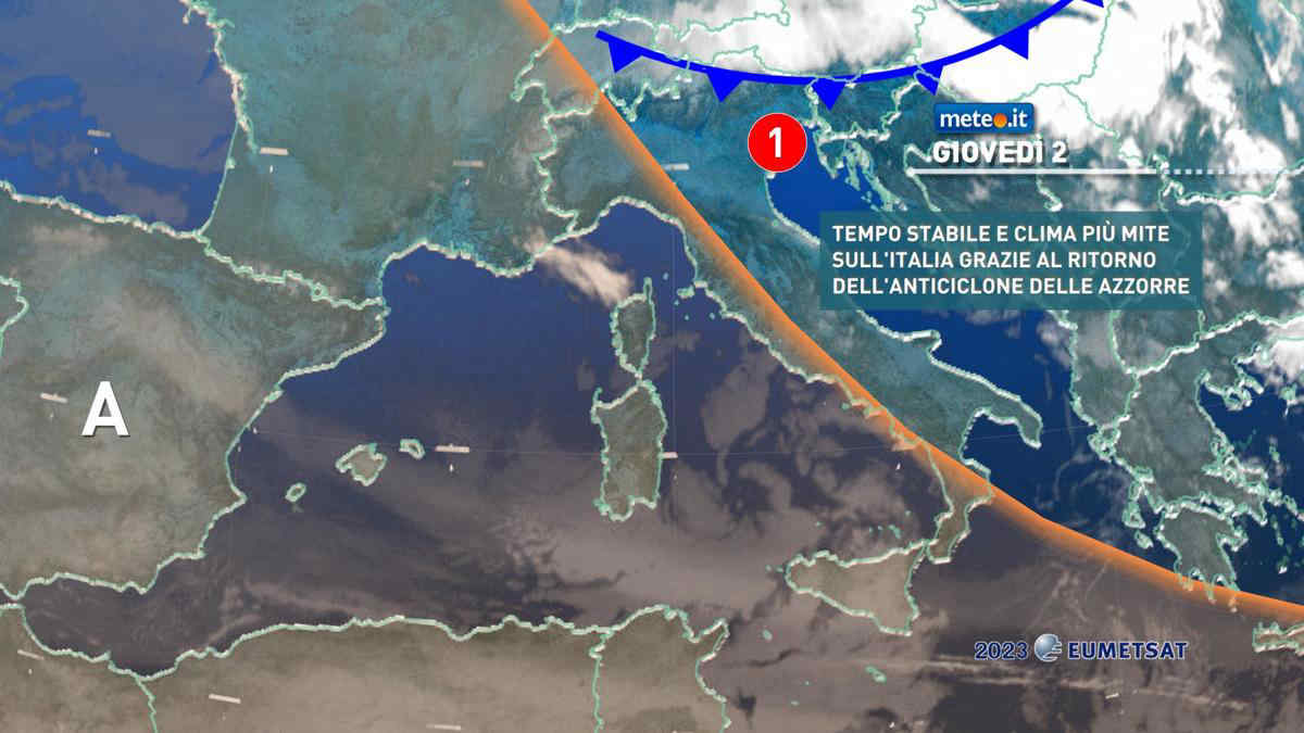 Meteo, giovedì 2 febbraio inverno in pausa