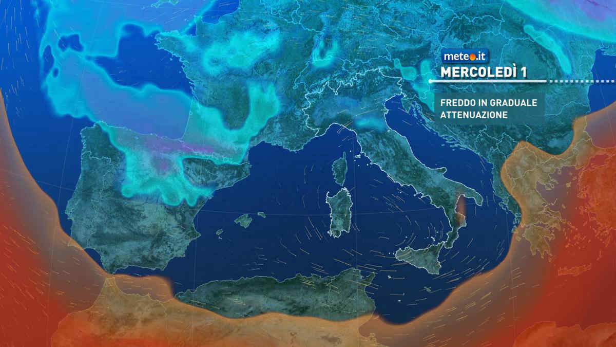 Meteo, 1 marzo con vortice ciclonico sul Mediterraneo: le conseguenze
