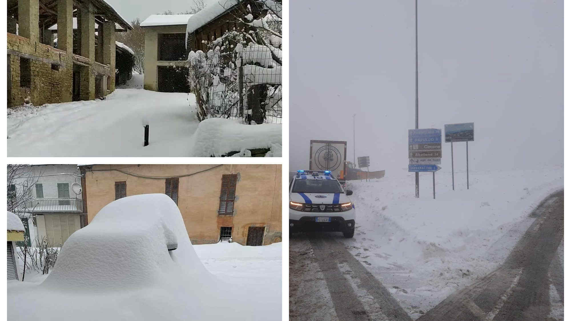 Nevicate in Piemonte e in Emilia Romagna: ecco le immagini