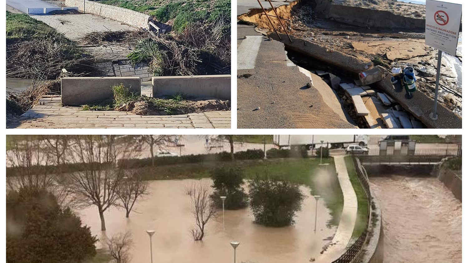 Maltempo in Sicilia: crollato ponte a Scoglitti nel Ragusano. Ad Acate sommersi ettari di coltivazioni