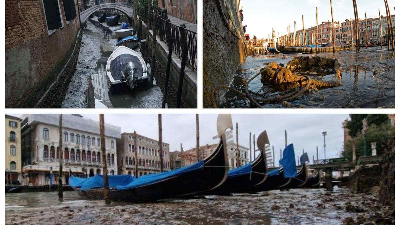 Venezia in secca, canali prosciugati: le conseguenze della siccità e dell'Anticiclone