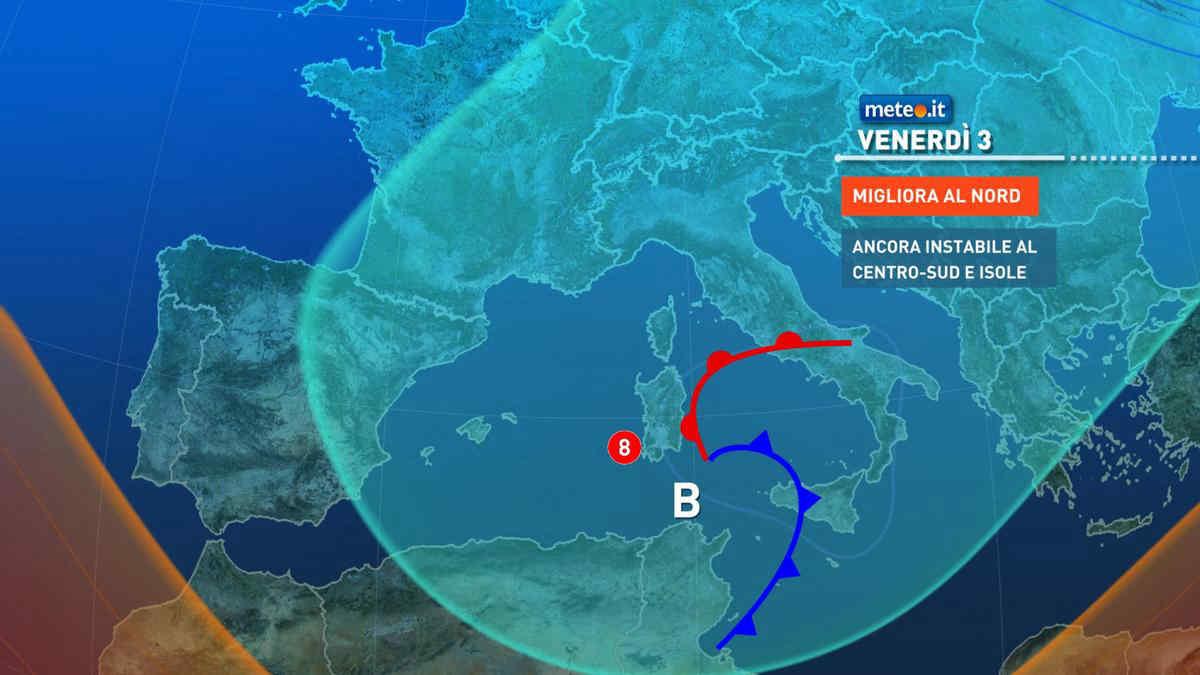Meteo, insiste il ciclone mediterraneo: le zone coinvolte tra venerdì 3 e sabato 4 marzo