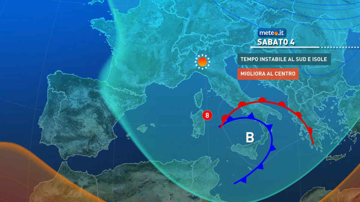 Meteo, nel weekend gli ultimi effetti del ciclone mediterraneo: la tendenza dal 4 marzo