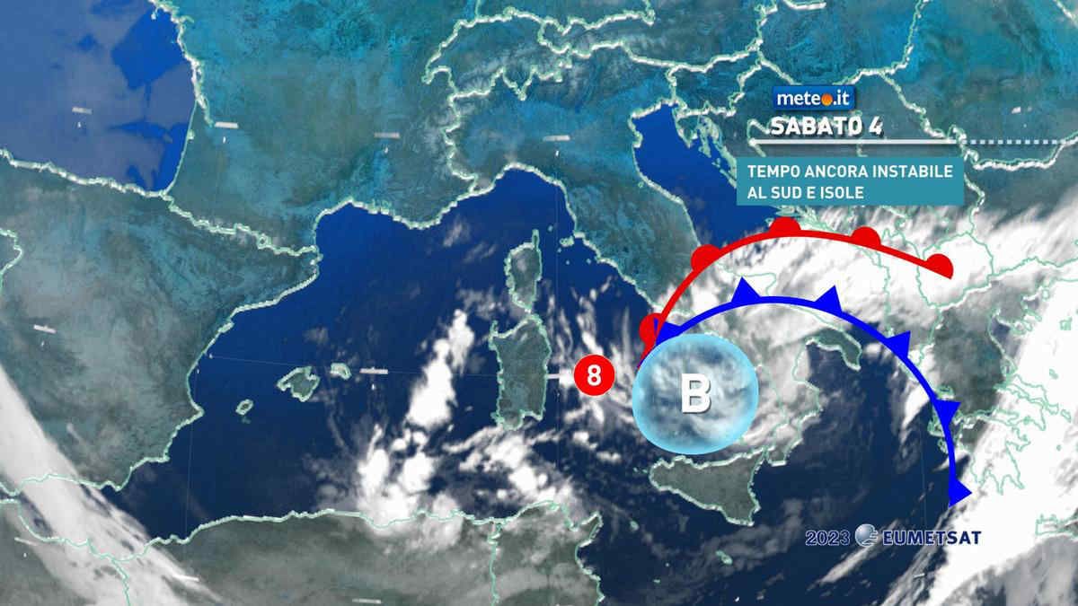 Meteo, Italia divisa in due nel weekend del 4 e 5 marzo: piogge al Centro-Sud, più sole al Nord