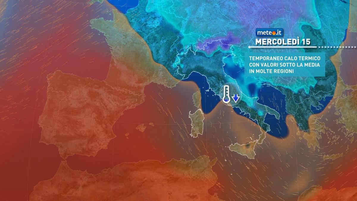 Meteo 15 marzo: venti di burrasca e pioggia in diverse regioni, al via anche l'afflusso di aria fredda