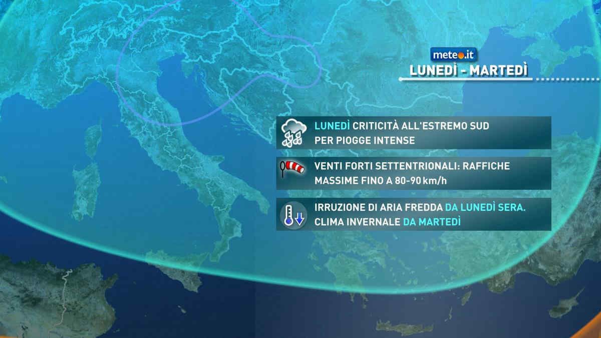 Meteo, Vortice sull'Italia: lunedì 3 aprile rischio di forte maltempo al Sud