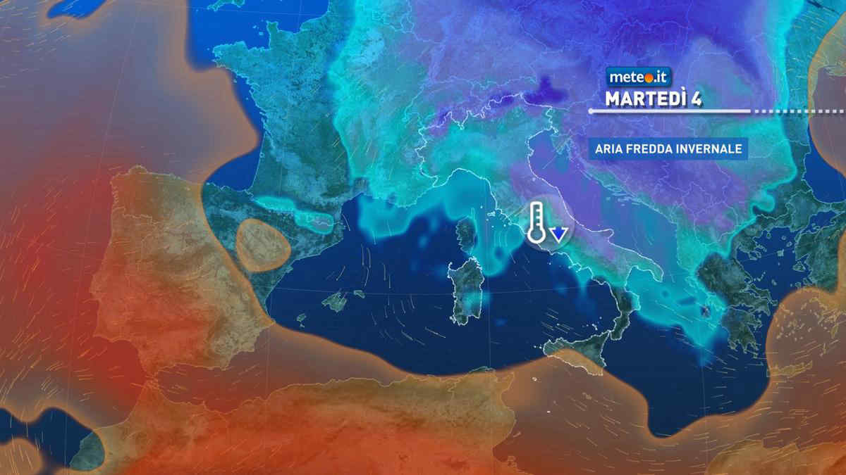 Meteo, Italia al freddo e al gelo: crollo delle temperature fino a mercoledì 5