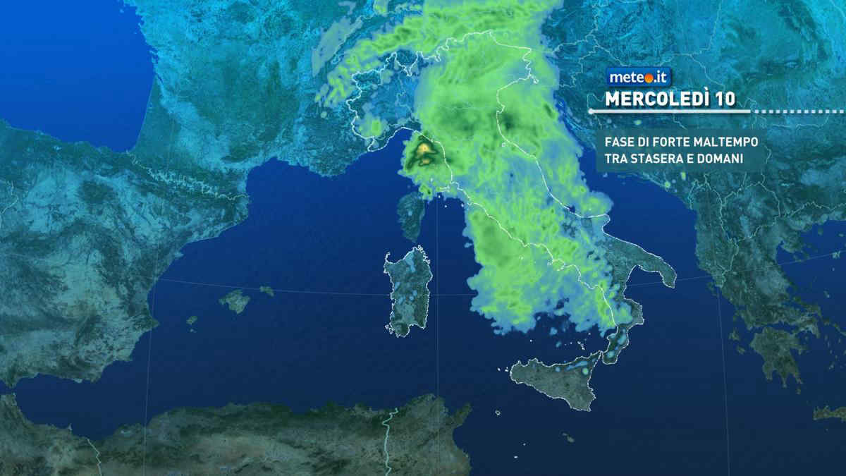 Meteo, 10 maggio di maltempo: piogge diffuse, rischio di fenomeni intensi