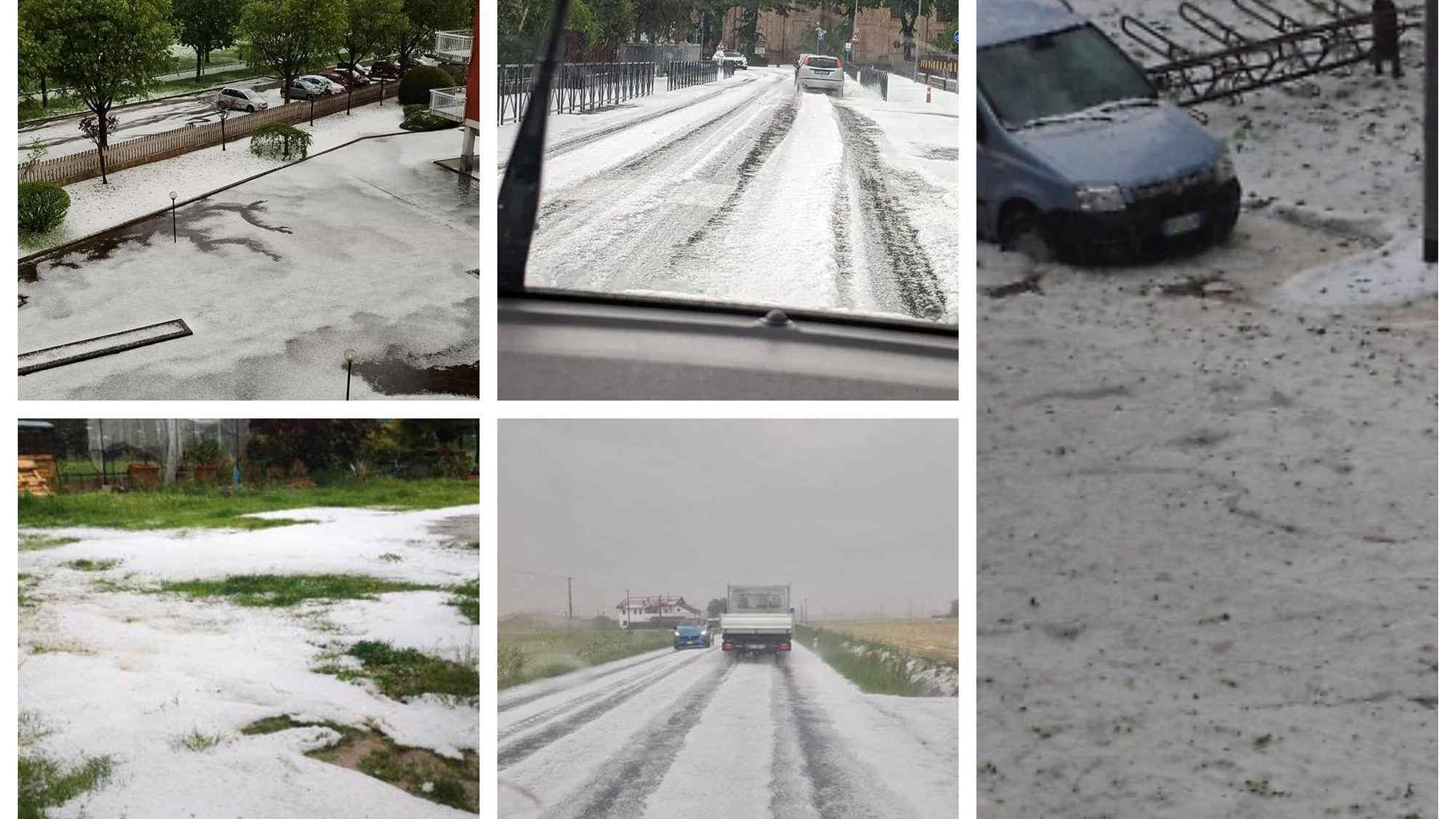 Piemonte: violenta grandinata tra Torino e Cuneo, le immagini