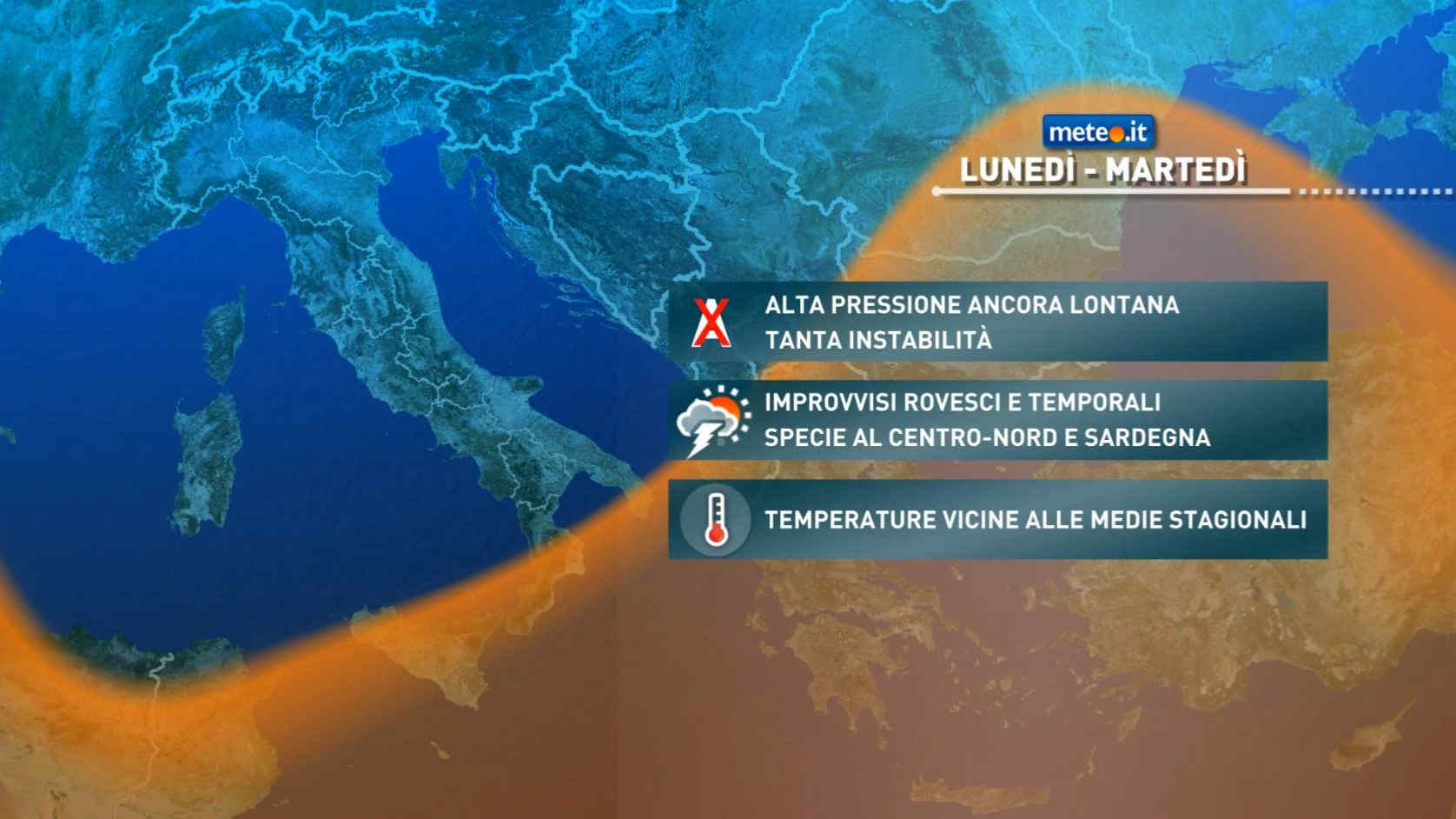 Meteo, tra lunedì 5 e martedì 6 molti temporali sull'Italia: ecco dove