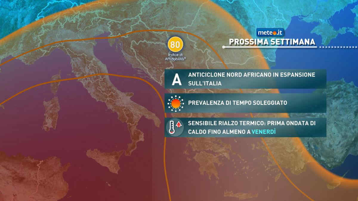 Svolta meteo dal weekend: anticiclone sull'Italia, andiamo verso la prima ondata di caldo dell'estate 2023