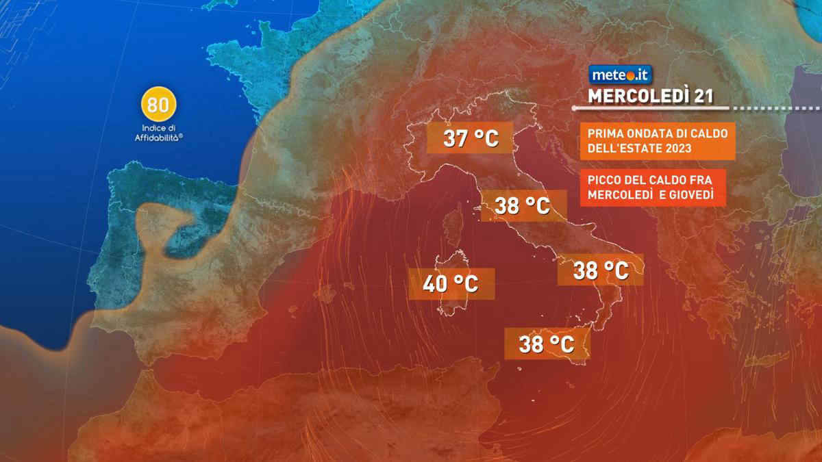 Meteo, Solstizio d'Estate sotto il caldo africano: afa in aumento e punte di 40°C, ecco dove