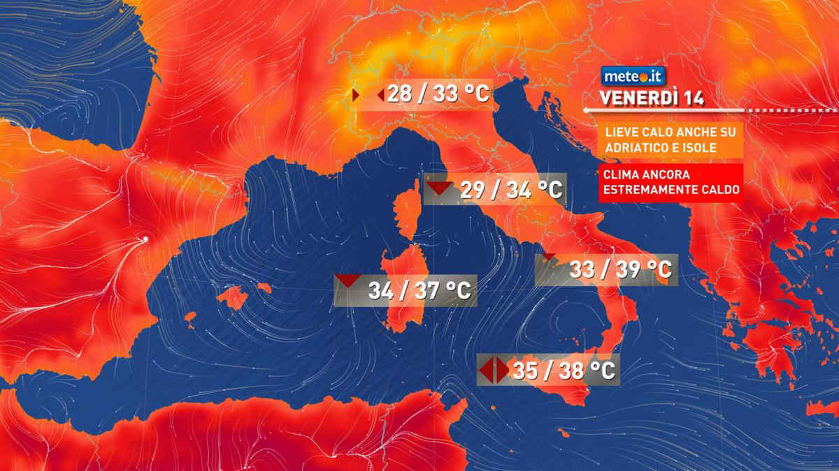 Meteo, oggi ultimi temporali al Nord poi rinforza l'anticiclone: caldo in aumento ovunque, rischio di nuovi record