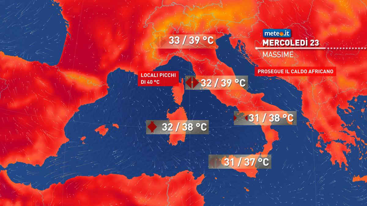 Meteo, dal 23 agosto caldo insopportabile. Rinfrescata rinviata: le ultime novità