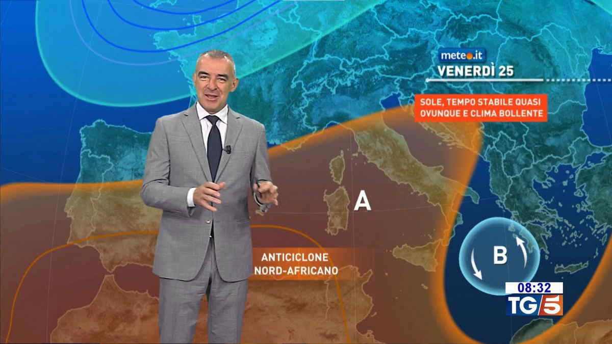 Meteo, si avvicina la fine del caldo africano: 23 e 24 agosto temperature estreme e afa