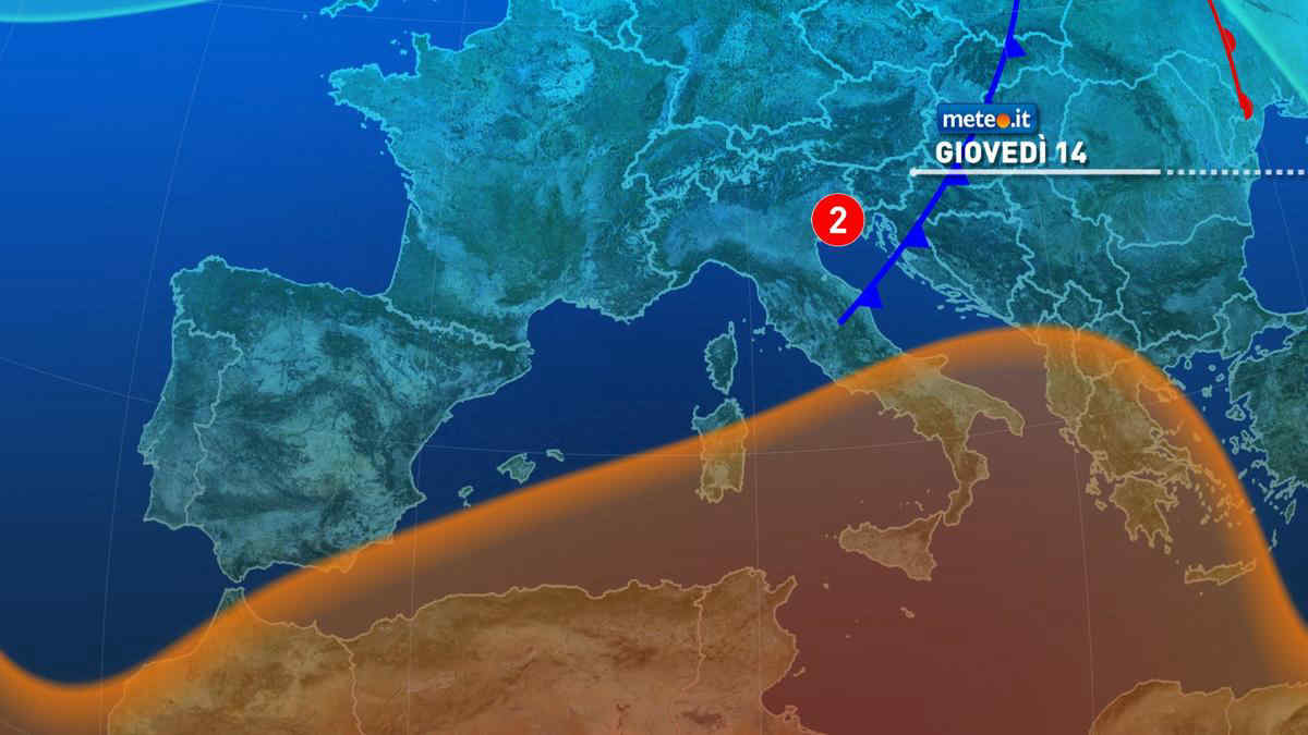 Meteo, piogge e temporali sull'Italia: da giovedì 14 calo delle temperature anche al Sud