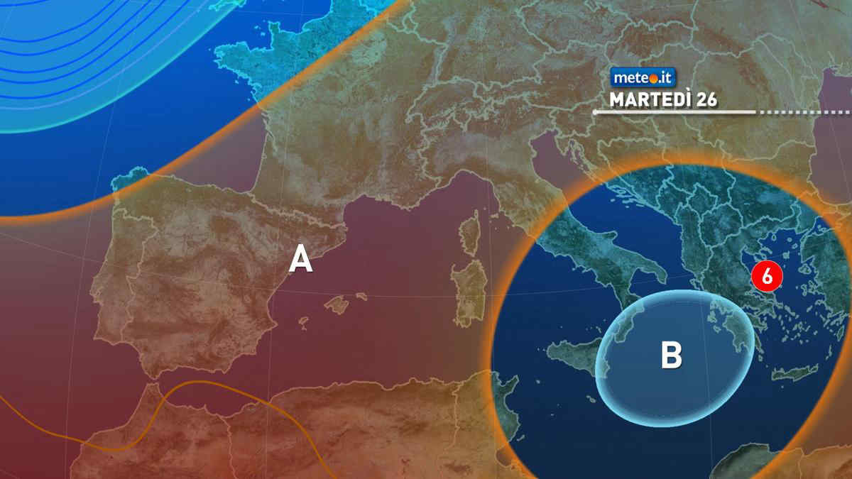 Domani Italia divisa in 2: alta pressione al Nord, temporali al Sud. Le previsioni meteo del 26 settembre