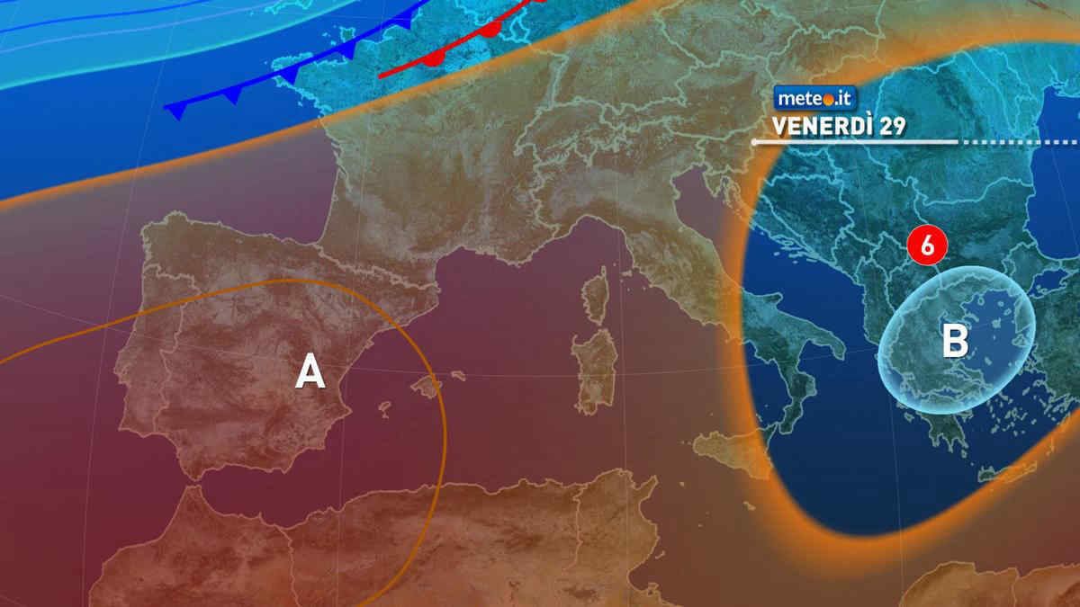 Meteo: venerdì 29 ultime piogge all'estremo Sud. Poi caldo estivo in tutta Italia