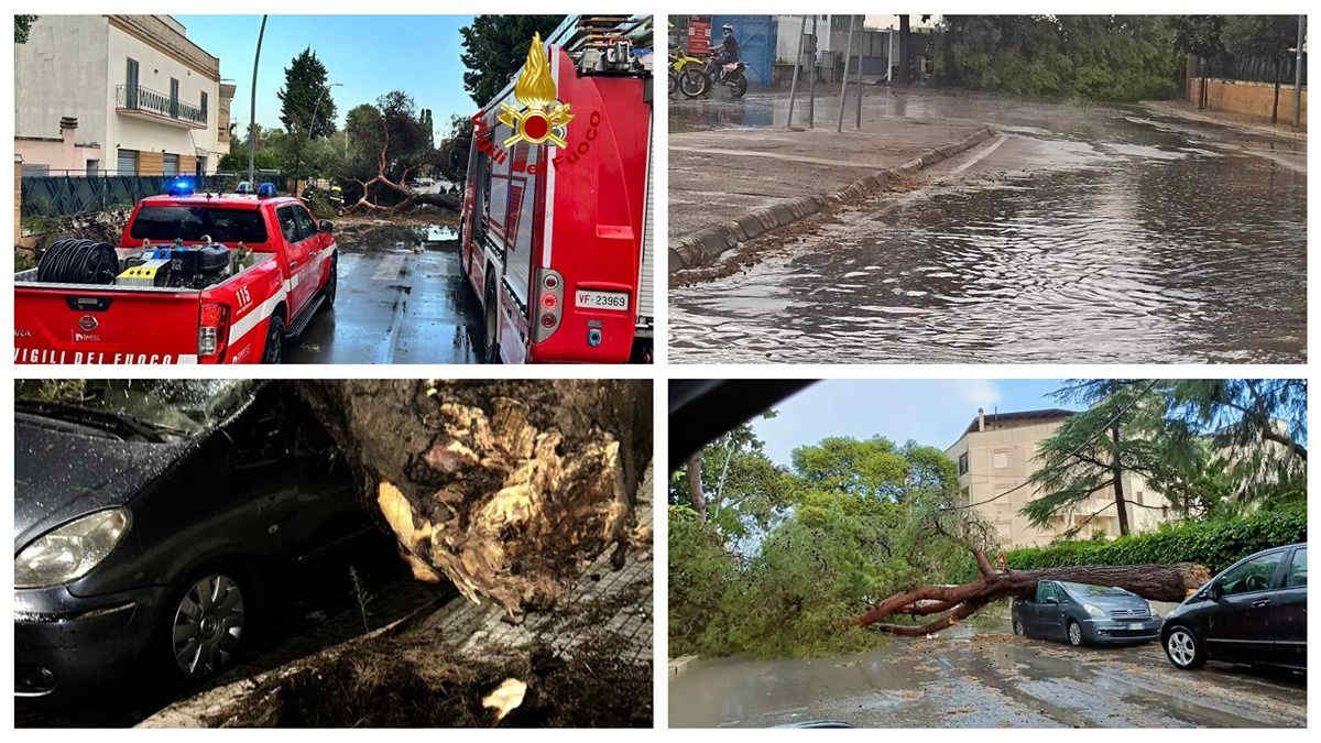 Maltempo a Lecce, violento downburst e nubifragi: la situazione