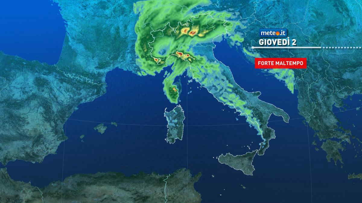 Tempesta Ciaran sull'Europa con raffiche oltre i 150 km/h. Giovedì 2 maltempo anche in Italia