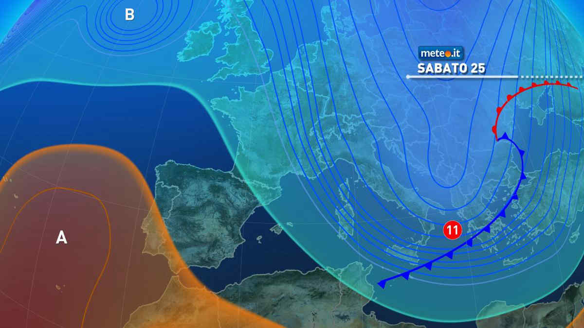 Meteo 25 novembre: la tempesta Bettina porta piogge, forti venti e freddo invernale. I dettagli