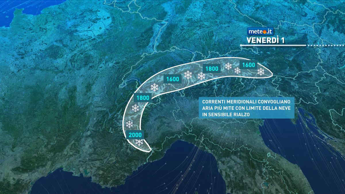 Meteo: inizio di dicembre con picchi di oltre 25°C, molte piogge e forti venti