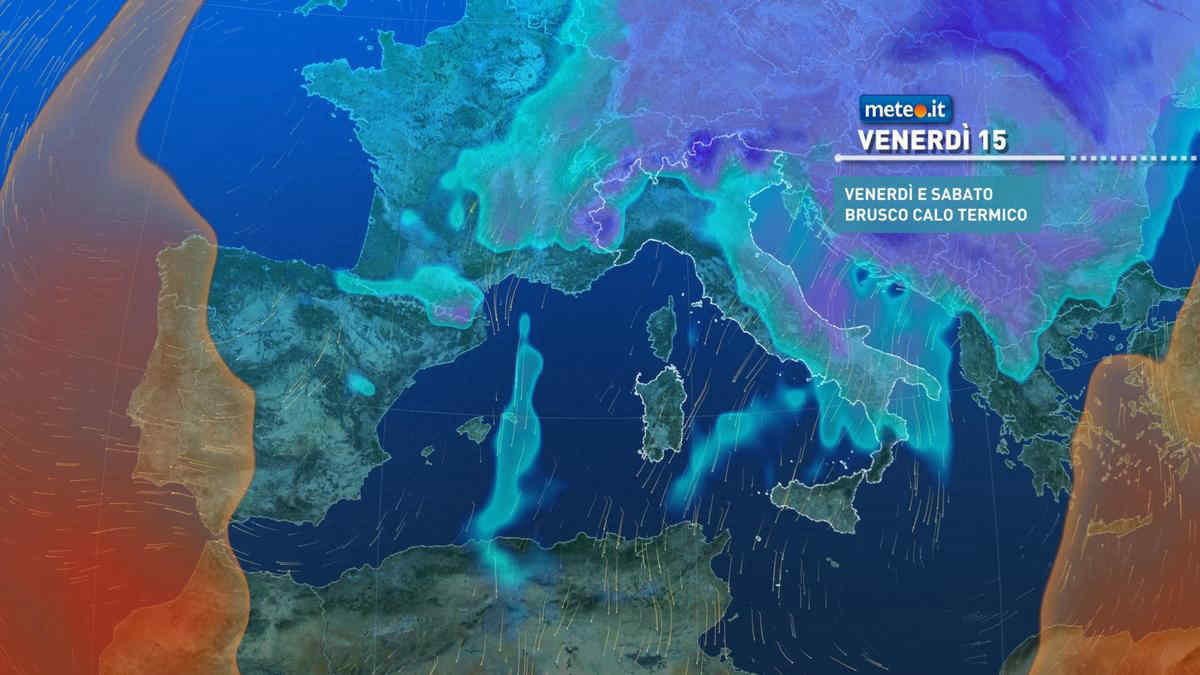 Meteo, pioggia e freddo in aumento tra domani e sabato 16 dicembre: le previsioni nei dettagli