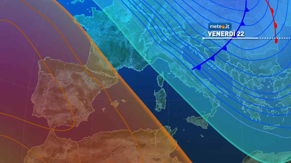 Meteo, venerdì 22 vento forte e clima mite: raffiche a 100 km/h