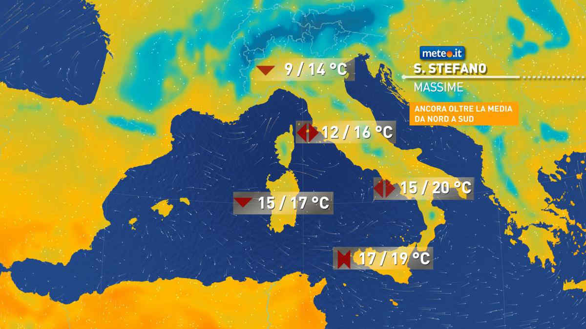 Meteo: Santo Stefano senza pioggia, svolta invernale verso Capodanno