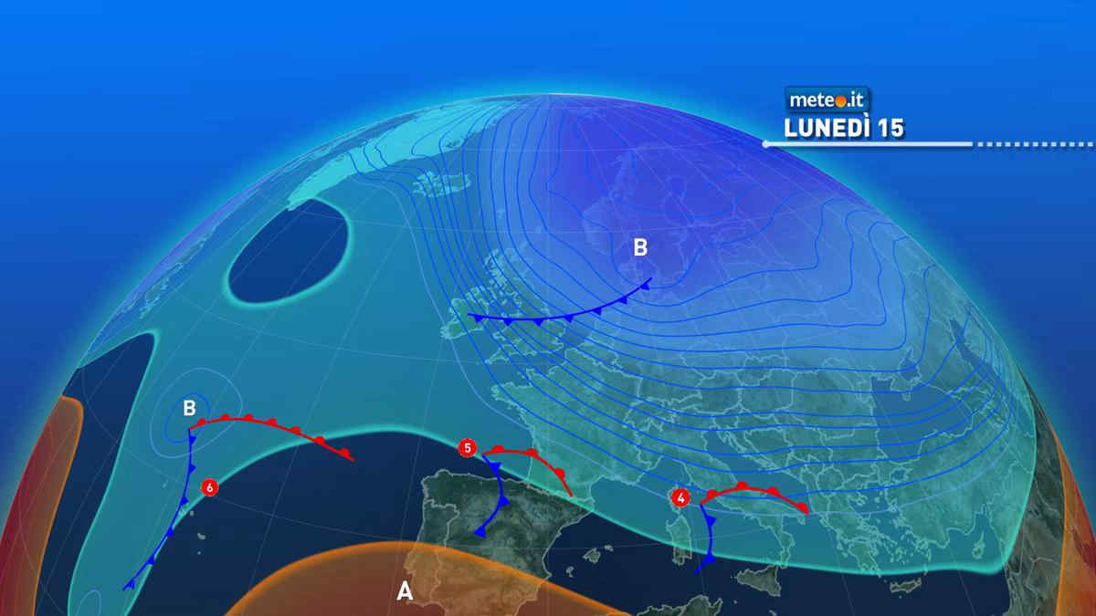 Meteo, peggiora al Centro-Sud: da lunedì 15 via vai di perturbazioni