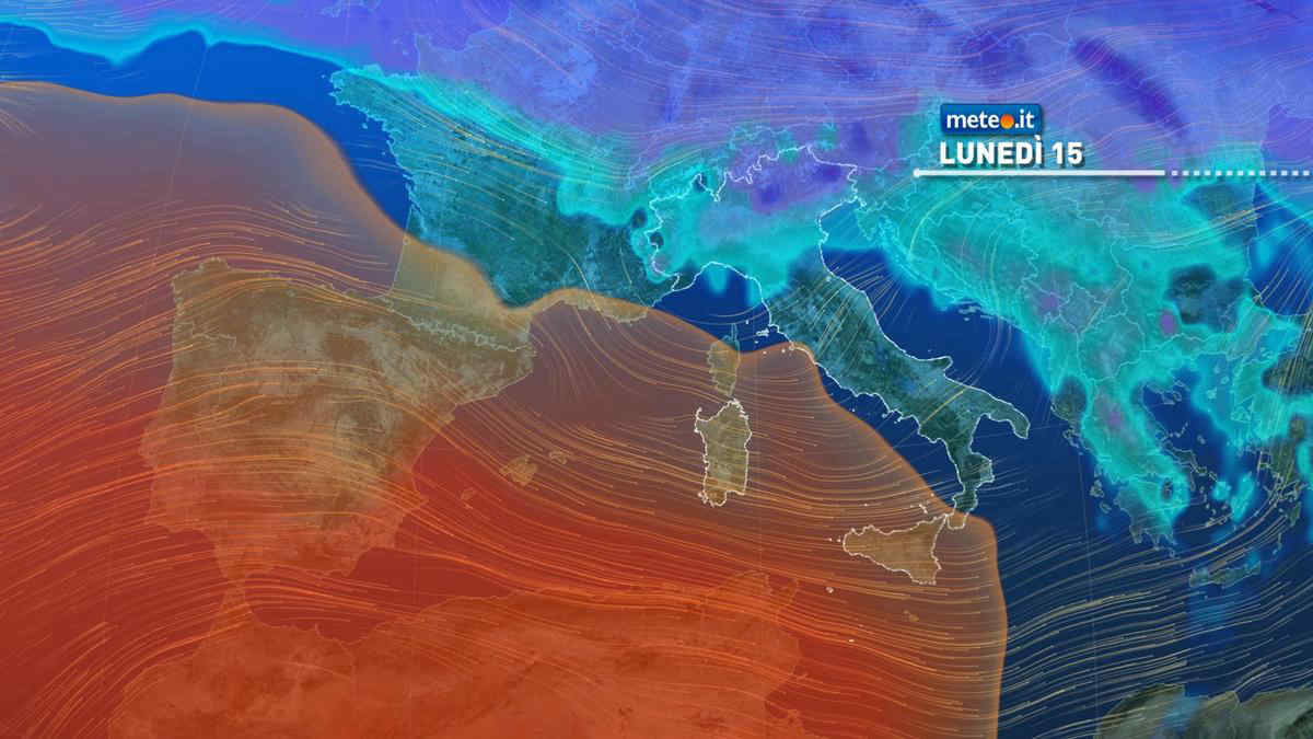 Meteo, lunedì 15 piovoso al Centro-Sud. Perturbazione più intensa a metà settimana