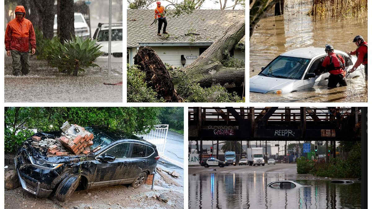 Usa, maltempo e alluvioni in California: oltre 350 mila persone senza corrente, danni a Los Angeles e a Hollywood