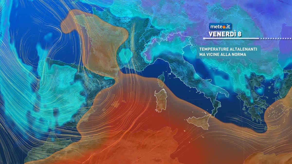 Meteo 8 Marzo: pioggia e neve tra la Giornata della donna e il weekend