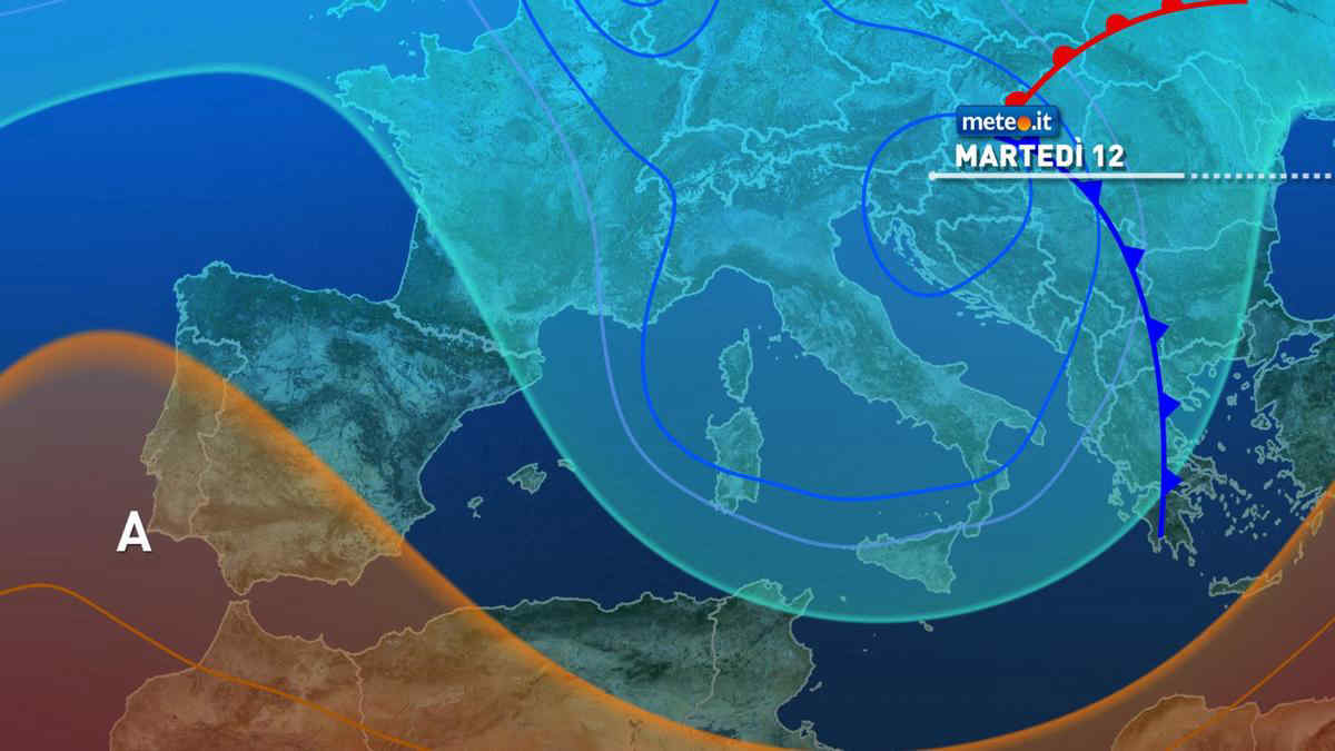 Meteo, instabile fino a mercoledì 13: rischio di rovesci e temporali al Centro-Sud