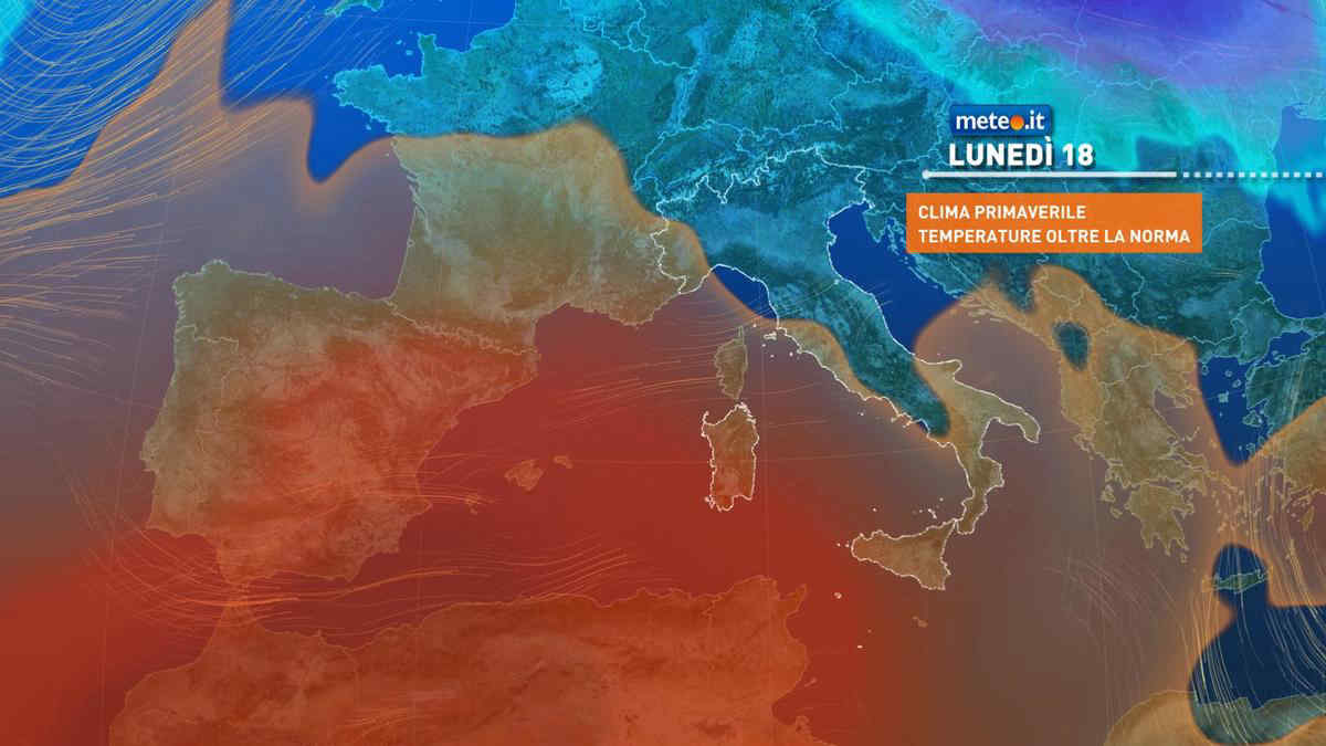 Meteo, da lunedì 18 Italia tra sole e nuvole, con qualche debole pioggia: la tendenza