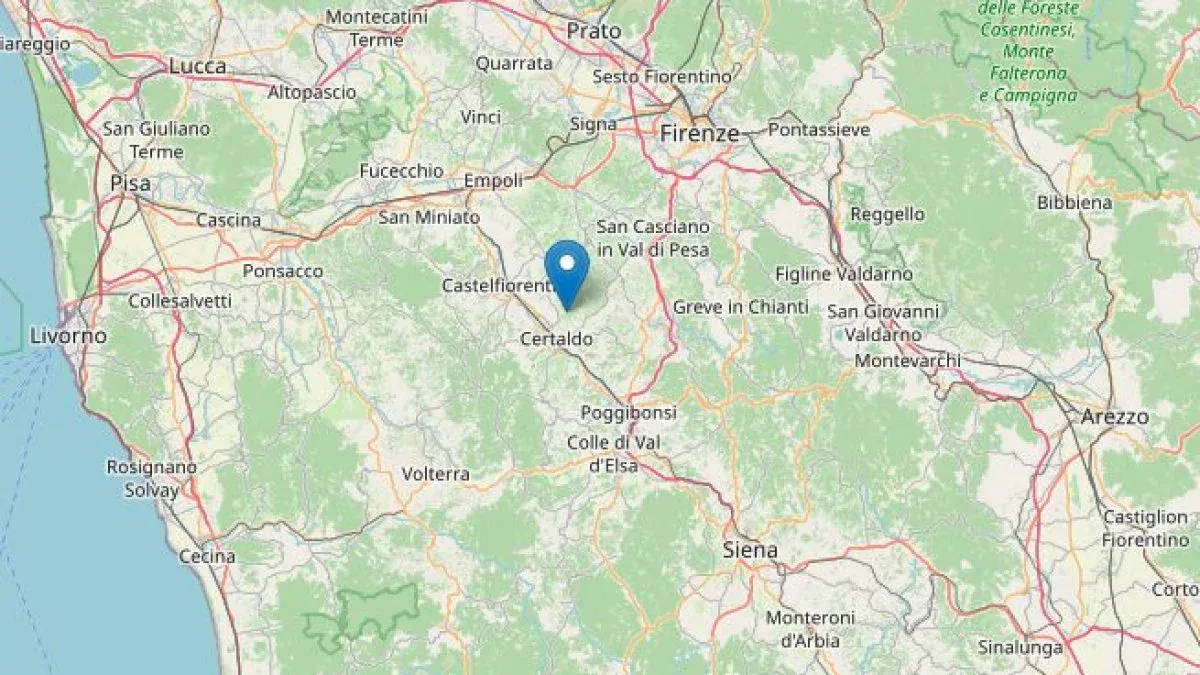 Terremoto a Certaldo vicino Firenze di magnitudo 3: la situazione
