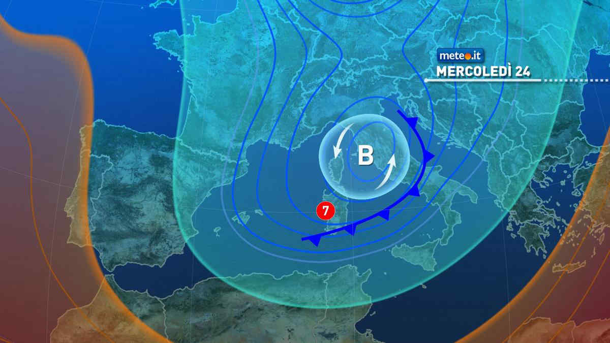 Vortice ciclonico in azione: dove arrivano pioggia e neve? Le previsioni meteo per il 24 e il 25 aprile