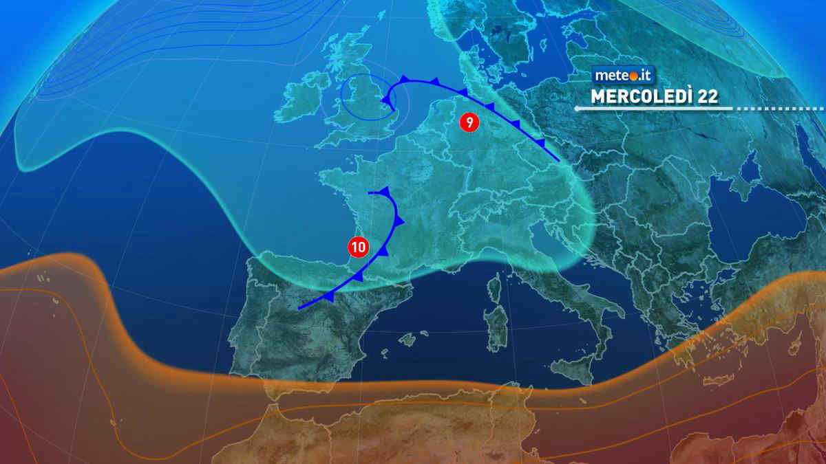 Meteo, maltempo non-stop: da mercoledì 22 aria più fresca e nuove piogge